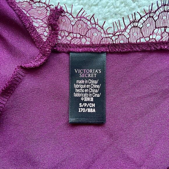 Victoria’s Secret Plum Satin Slip Dress S - Picture 3 of 3